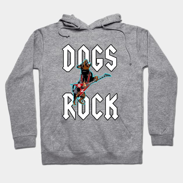 Dogs Rock #4 Hoodie by SiSuSiSu